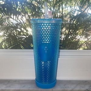STARBUCKS CHINA FANTASY BLUE STUDDED TUMBLER WITH CUSTOM BUMPER AND TOPPER!